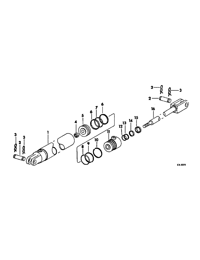 Схема запчастей Case IH 490 - (AG-26) - HYDRAULIC CYLINDER, 3-1/2 X 16 IN. 