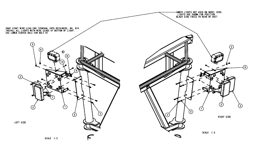 Схема запчастей Case IH SPX4410 - (12-018) - REAR STOP, SIGNAL ASSEMBLY (06) - ELECTRICAL