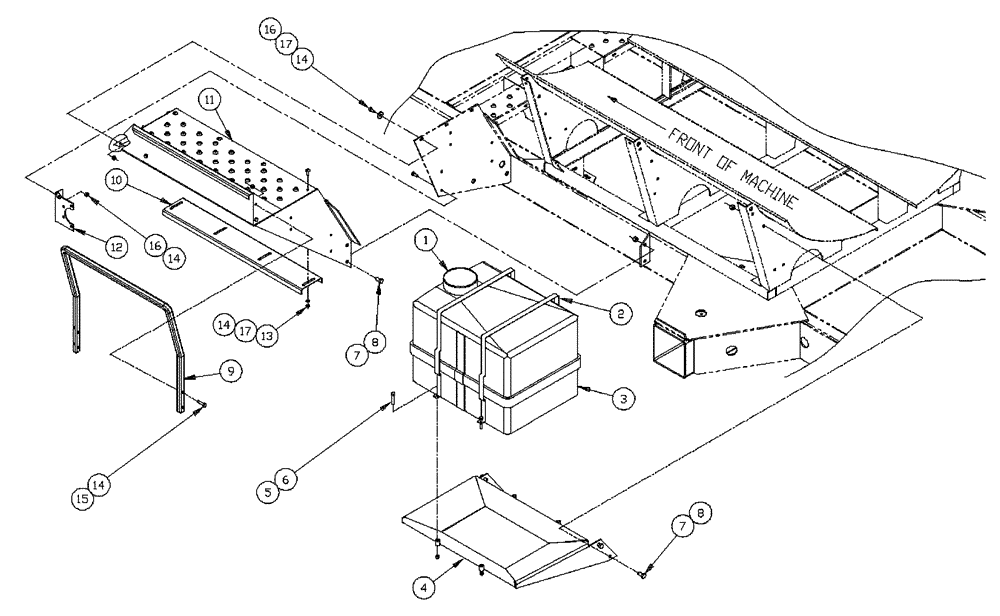 Схема запчастей Case IH PATRIOT XL - (09-021) - 500 GALLON ELIP, 750 GALLON ELIP, 700 GALLON SS-RINSE TANK & DECK Liquid Plumbing