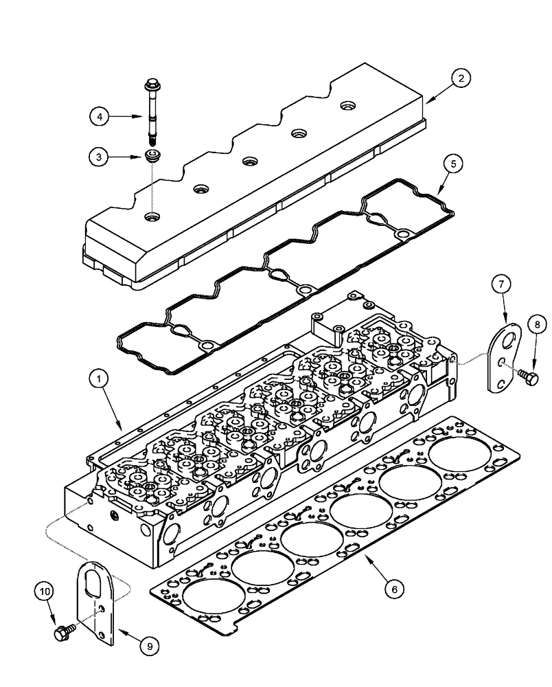 Схема запчастей Case IH FLX3300B - (02-034) - VALVE COVER (01) - ENGINE