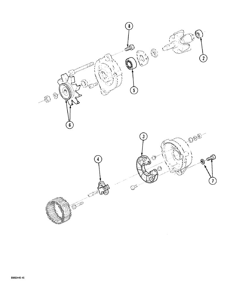 Схема запчастей Case IH 1825 - (4-12) - ALTERNATOR, GASOLINE MODELS (04) - ELECTRICAL SYSTEMS