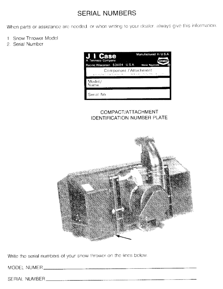 Схема запчастей Case IH 56FTS - (02) - SERIAL NUMBERS 