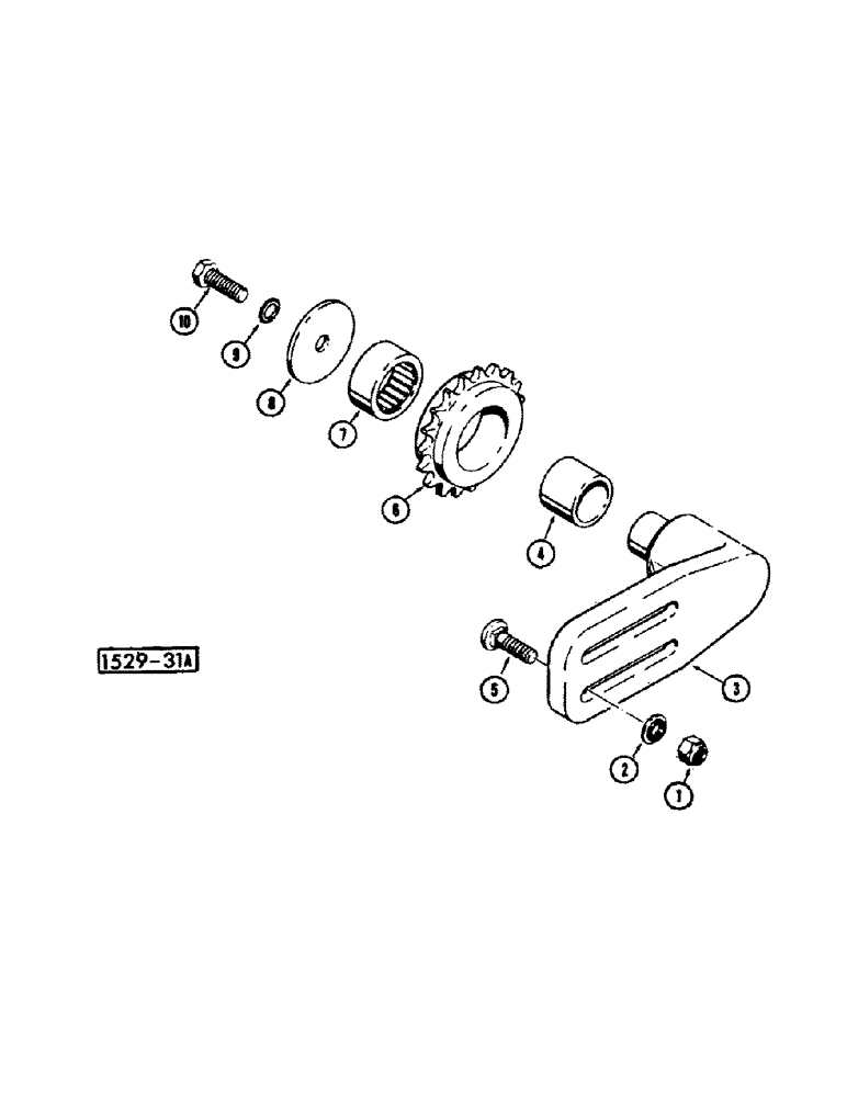 Схема запчастей Case IH 1529 - (074) - NO. 40 CHAIN BRACKET 