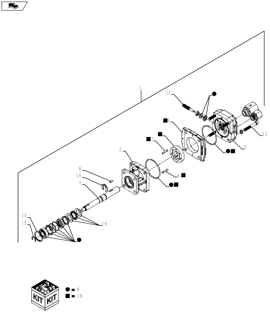 Схема запчастей Case IH SRX160 - (L.20.C[06]) - PUMP - ASSEMBLY MOTOR -HM1 L - Field Processing