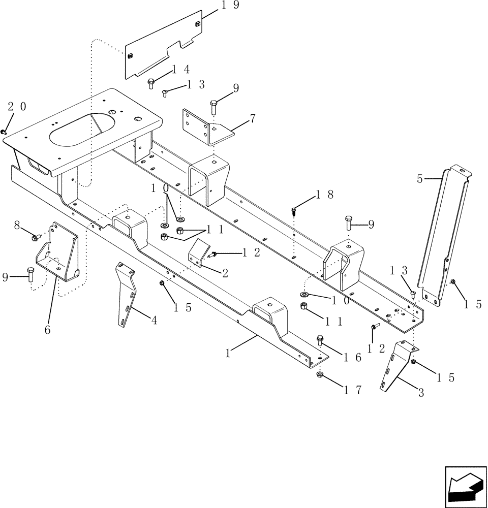 Схема запчастей Case IH 2577 - (10.012.03[02]) - MOUNTING, ENGINE - ASN HAJ303001 (10) - ENGINE