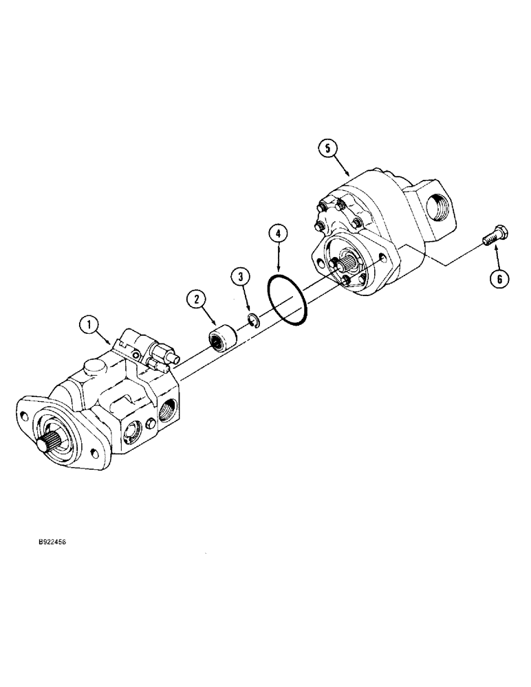 Схема запчастей Case IH 9310 - (8-010) - HYDRAULIC TANDEM PUMP ASSEMBLY (08) - HYDRAULICS