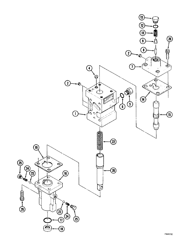 Схема запчастей Case IH 9350 - (6-146) - PTO CLUTCH ASSEMBLY, CONTROL VALVE ASSEMBLY (06) - POWER TRAIN