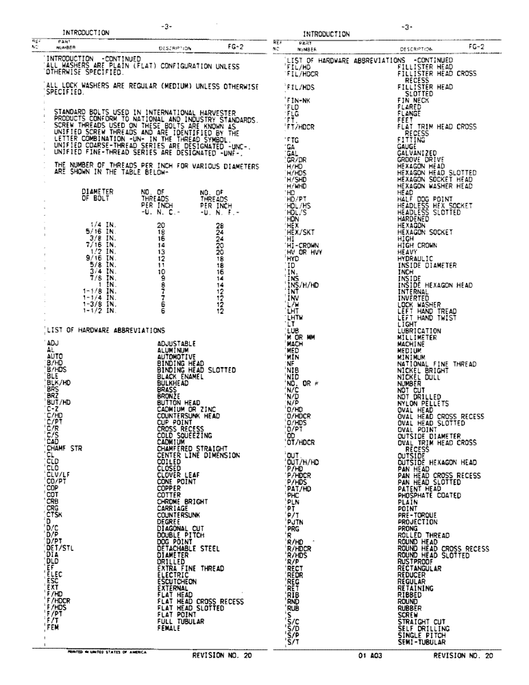 Схема запчастей Case IH 1050 - (3) - INTRODUCTION 