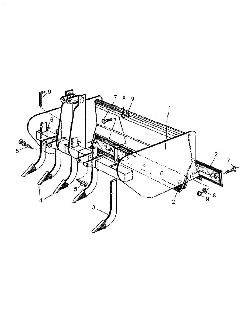 Схема запчастей Case IH WORK EZ 96BI - (004) - MANUAL HEAVY DUTY BOX BLADE 8 - 96BI 