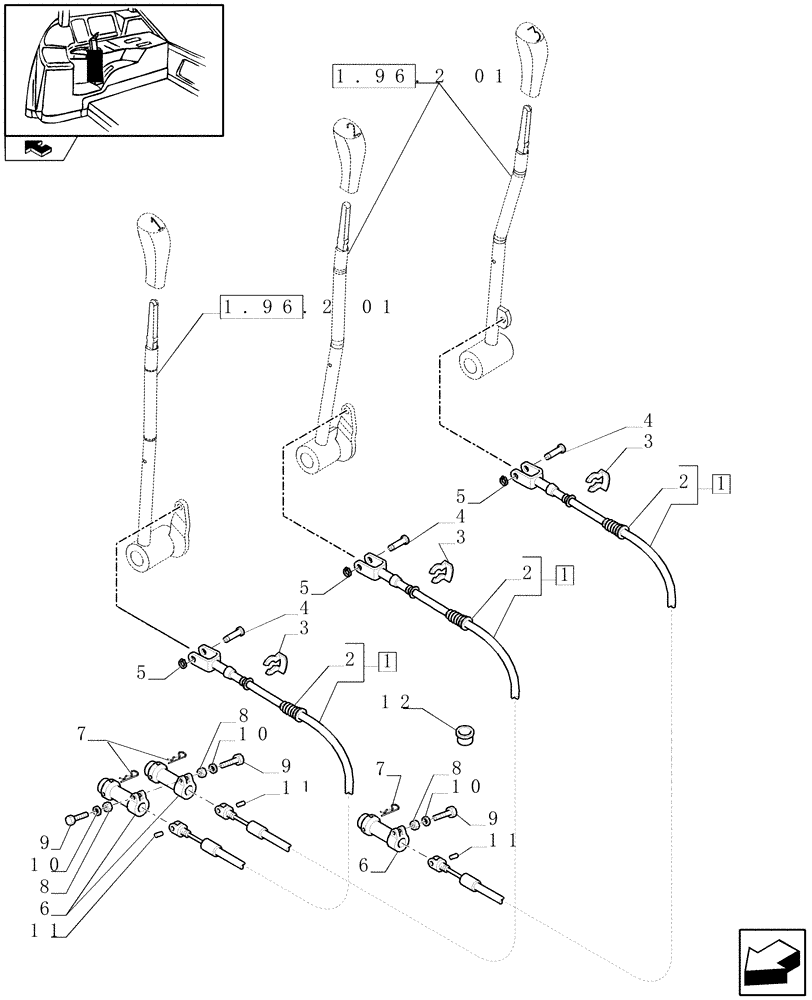 Схема запчастей Case IH PUMA 210 - (1.96.2[02]) - CONTROL VALVE CONTROL (10) - OPERATORS PLATFORM/CAB