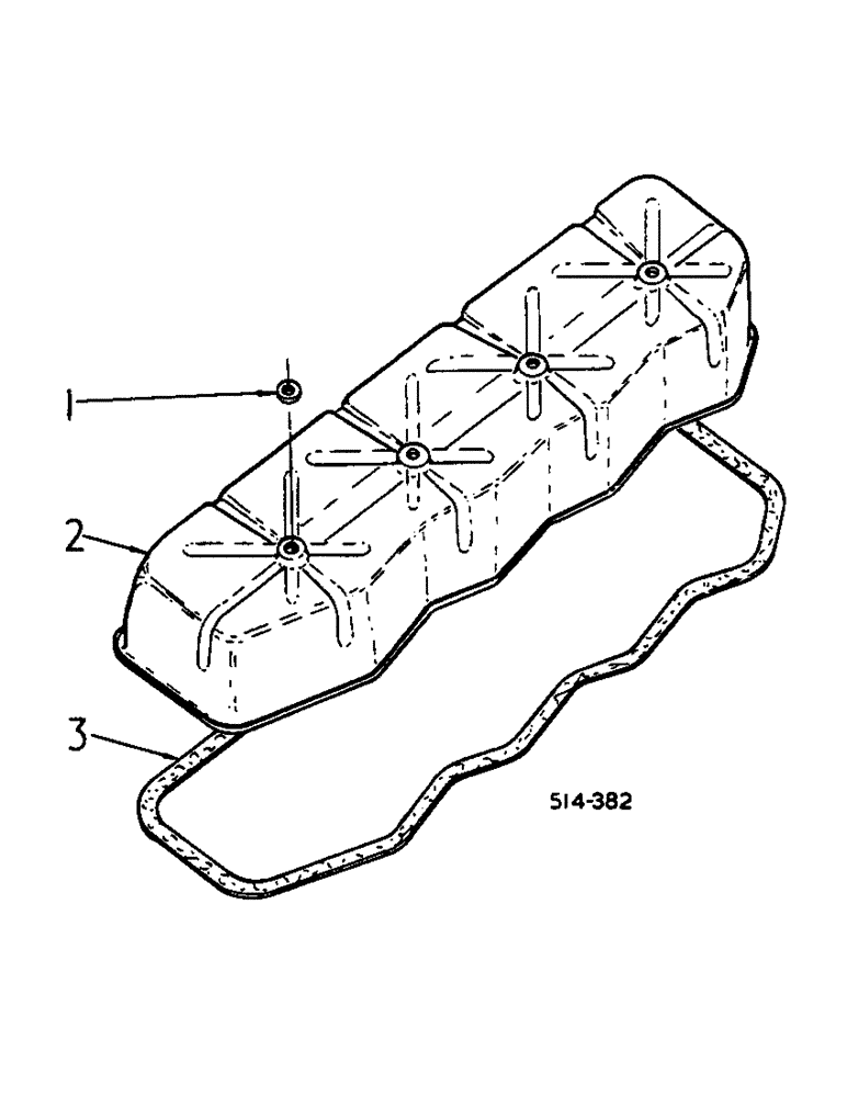 Схема запчастей Case IH 584 - (12-31) - VALVE HOUSING COVER, TRACTORS WITH SIDE COVER BREATHER Power