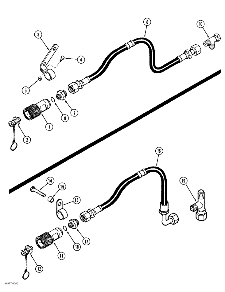 Схема запчастей Case IH 9370 - (8-100) - HYDRAULIC MOTOR OIL RETURN KITS, PRIOR TO P.I.N. JEE0071001 (08) - HYDRAULICS