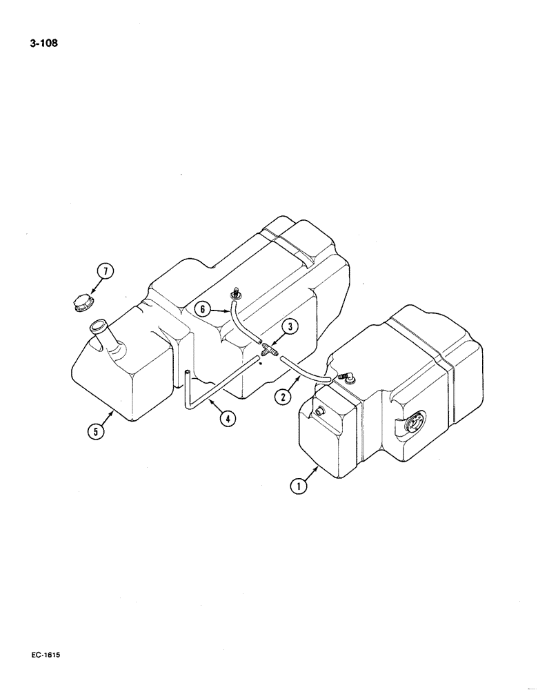 Схема запчастей Case IH 585 - (3-108) - FUEL TANK, WITH CAB (03) - FUEL SYSTEM