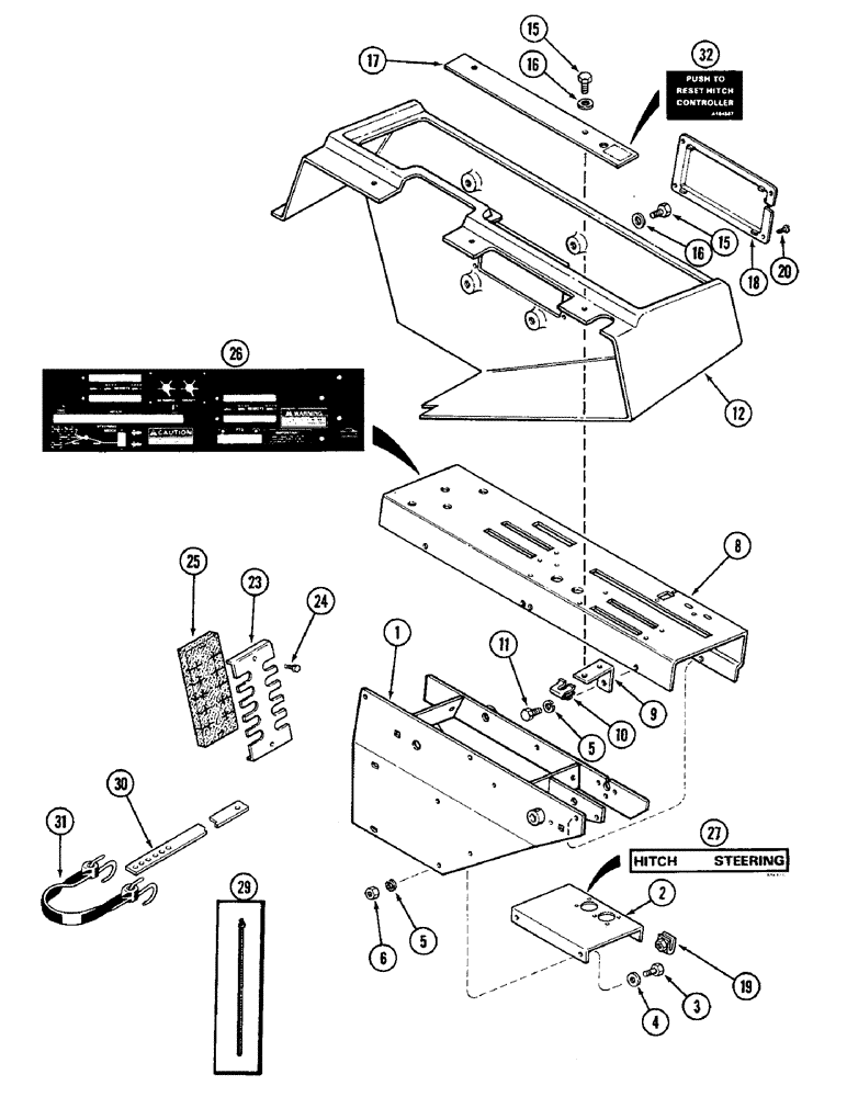 Схема запчастей Case IH 4690 - (9-356) - OPERATORS CONSOLE, P.I.N. 8860450 AND AFTER (09) - CHASSIS/ATTACHMENTS