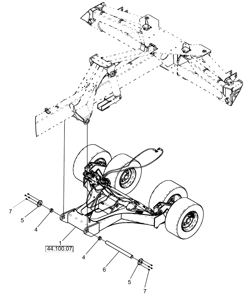 Схема запчастей Case IH 1260 - (41.200.01) - STEERING - AXLE W/ HIGH FLOATATION CARRIER (41) - STEERING