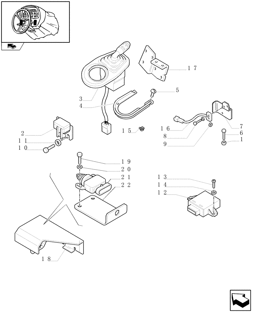 Схема запчастей Case IH FARMALL 85N - (1.92.74[02]) - ELECTRIC CONTROLS (10) - OPERATORS PLATFORM/CAB