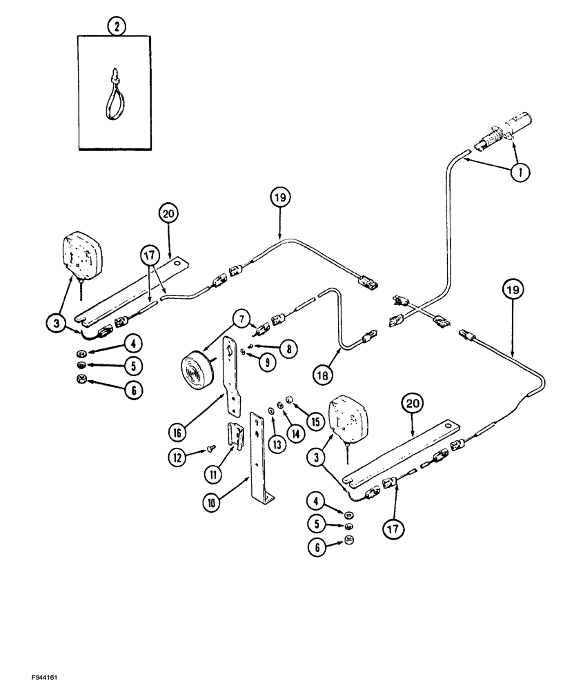 Схема запчастей Case IH 6810 - (04-01) - LIGHTING SYSTEM (04) - ELECTRICAL SYSTEMS