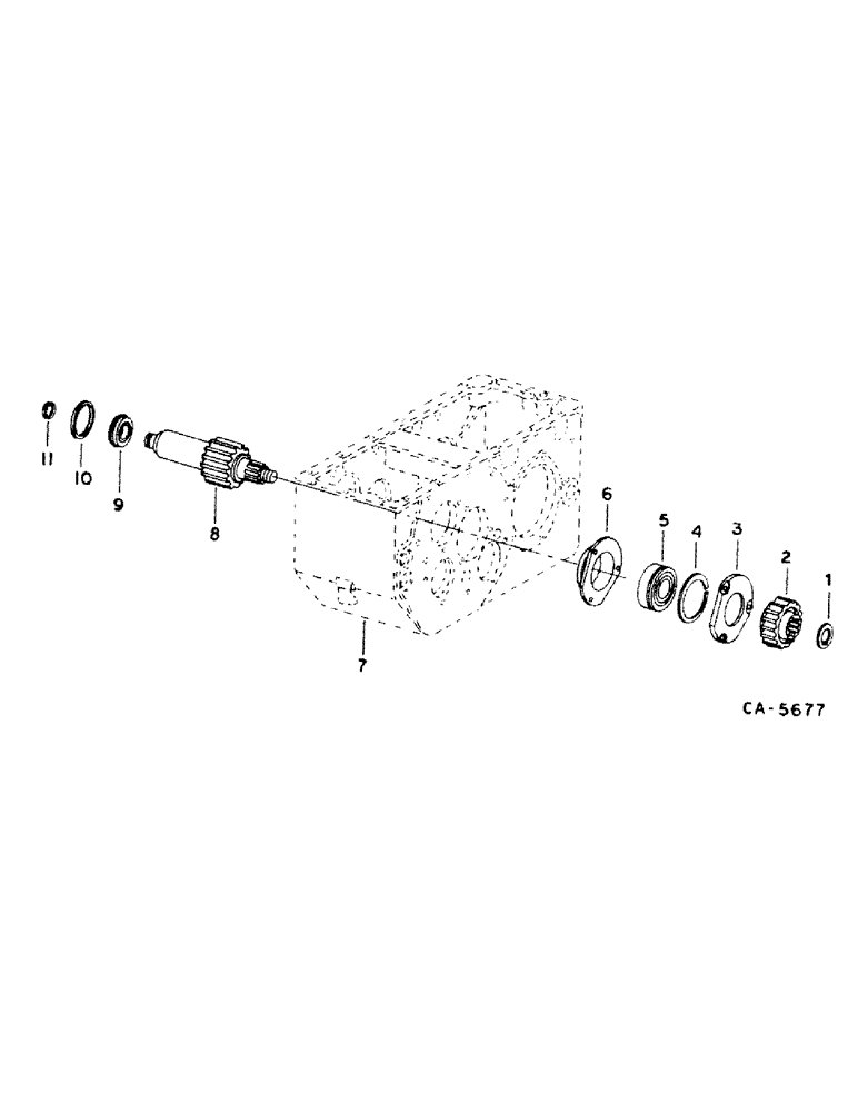 Схема запчастей Case IH 1440 - (07-03) - DRIVE TRAIN, TRANSMISSION, INTERMEDIATE SHAFT Drive Train