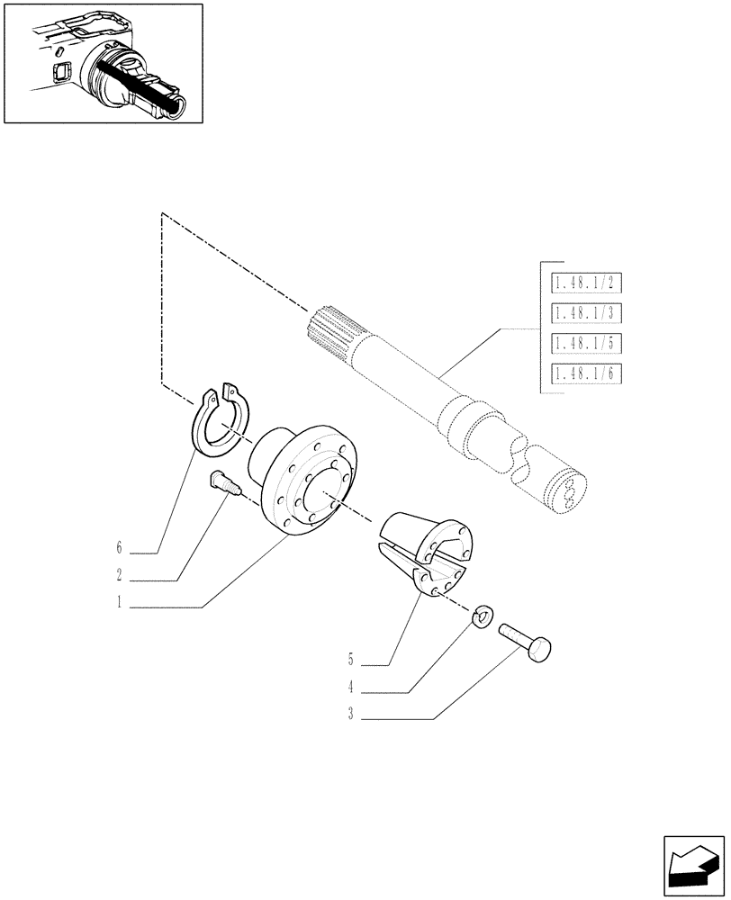 Схема запчастей Case IH MXM120 - (1.48.1/13) - (VAR.438) EXTERNAL HUB FOR TWIN WHEELS WITH STEEL RIMS (05) - REAR AXLE