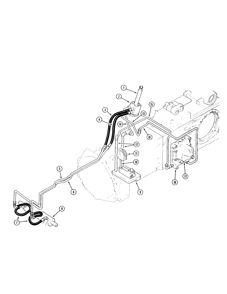 Схема запчастей Case IH 995 - (1-20) - PICTORIAL INDEX, POWER STEERING SYSTEM, TWO WHEEL DRIVE TRACTOR W/O CAB, W/ TWO SPEED POWER SHIFT (00) - PICTORIAL INDEX