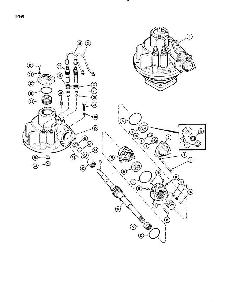 Схема запчастей Case IH 730 SERIES - (196) - A8339 POWER STEERING GEAR, GENERAL PURPOSE MODELS (05) - STEERING