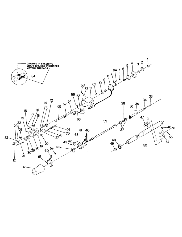 Схема запчастей Case IH KP-525 - (01-07) - STEERING COLUMN ASSEMBLY (10) - CAB