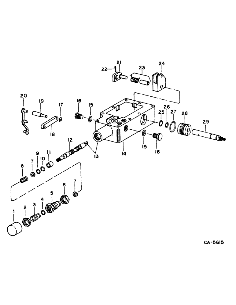 Схема запчастей Case IH 1480 - (10-22) - HYDRAULICS, HYDROSTATIC PUMP, CONTROL VALVE, SUNDSTRAND (07) - HYDRAULICS