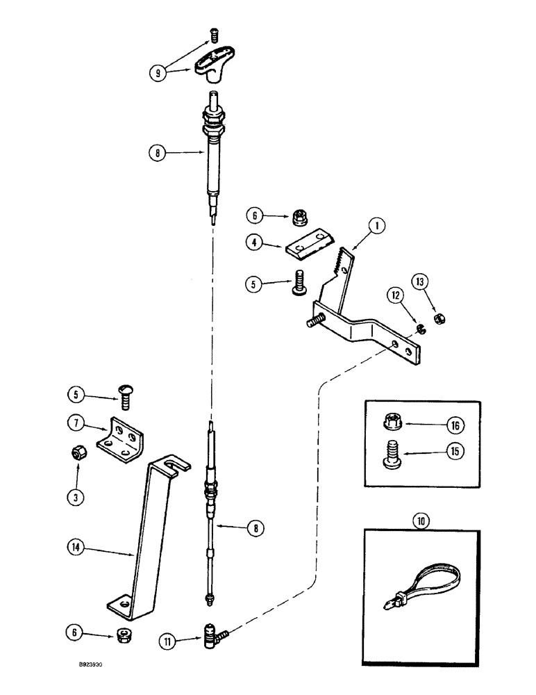 Схема запчастей Case IH 1644 - (7-10) - PARKING BRAKE, PRIOR TO P.I.N. JJC0098060 (5.1) - BRAKES