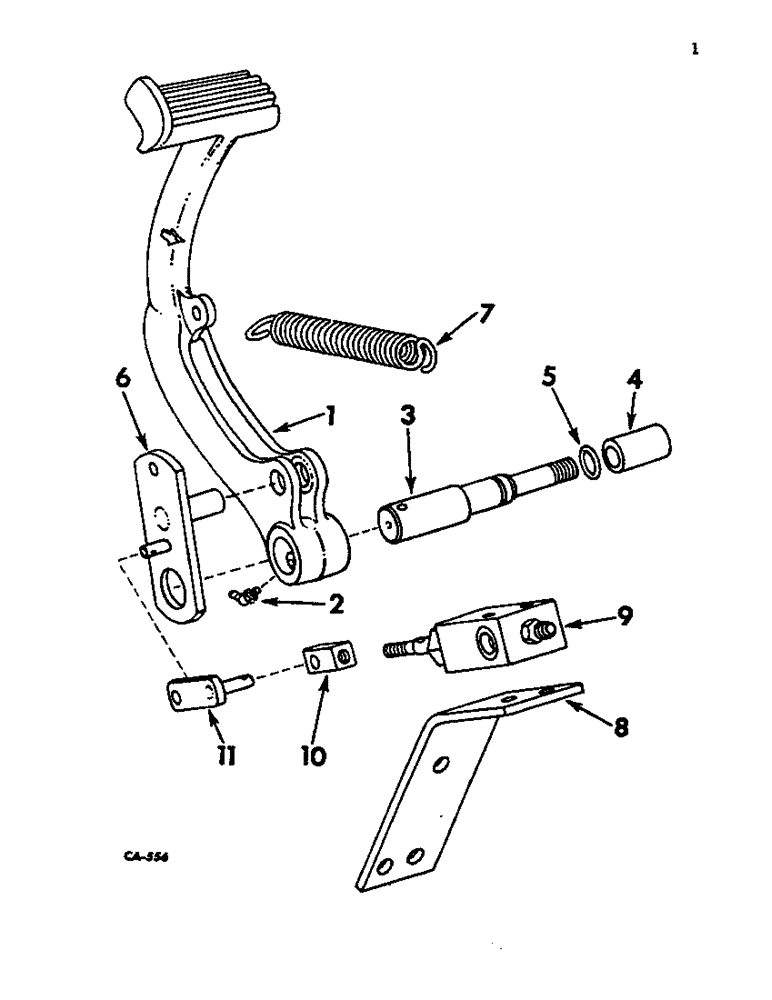 Схема запчастей Case IH 21026 - (07-30) - DRIVE TRAIN, FOOT-N-INCH CONTROLS (04) - Drive Train