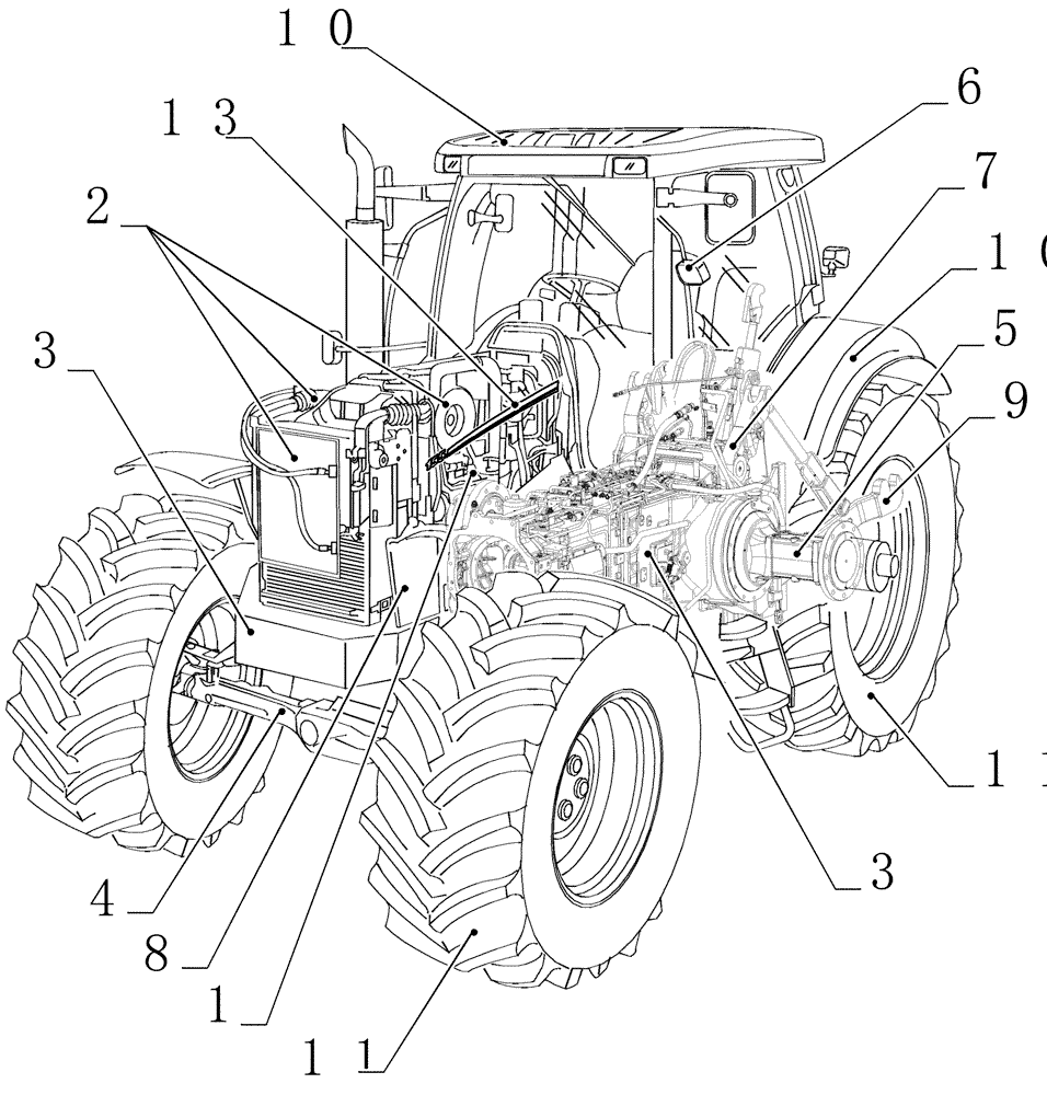 Схема запчастей Case IH PUMA 140 - (MAIN) - MAIN SECTIONS (00) - GENERAL