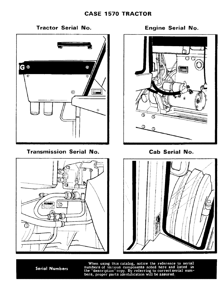 Схема запчастей Case IH 1570 - (001B) - CASE 1570 TRACTOR, SERIAL NUMBERS (00) - PICTORIAL INDEX
