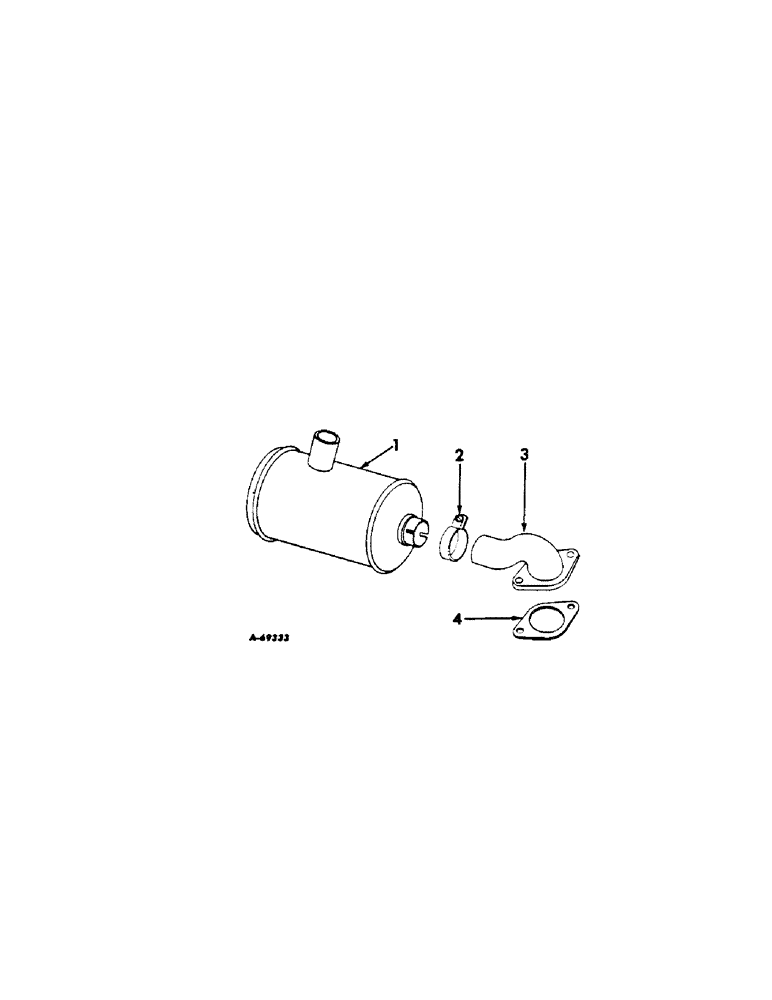 Схема запчастей Case IH 303 - (377[1]) - C-221 ENGINE, 3-9/16 X 3-11/16, MUFFLER AND EXHAUST PIPE (10) - ENGINE