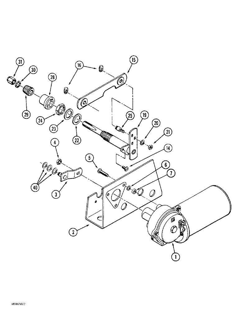 Схема запчастей Case IH 9370 QUADTRAC - (4-056) - WIPER DRIVE ASSEMBLY, FRONT WINDOWS (04) - ELECTRICAL SYSTEMS