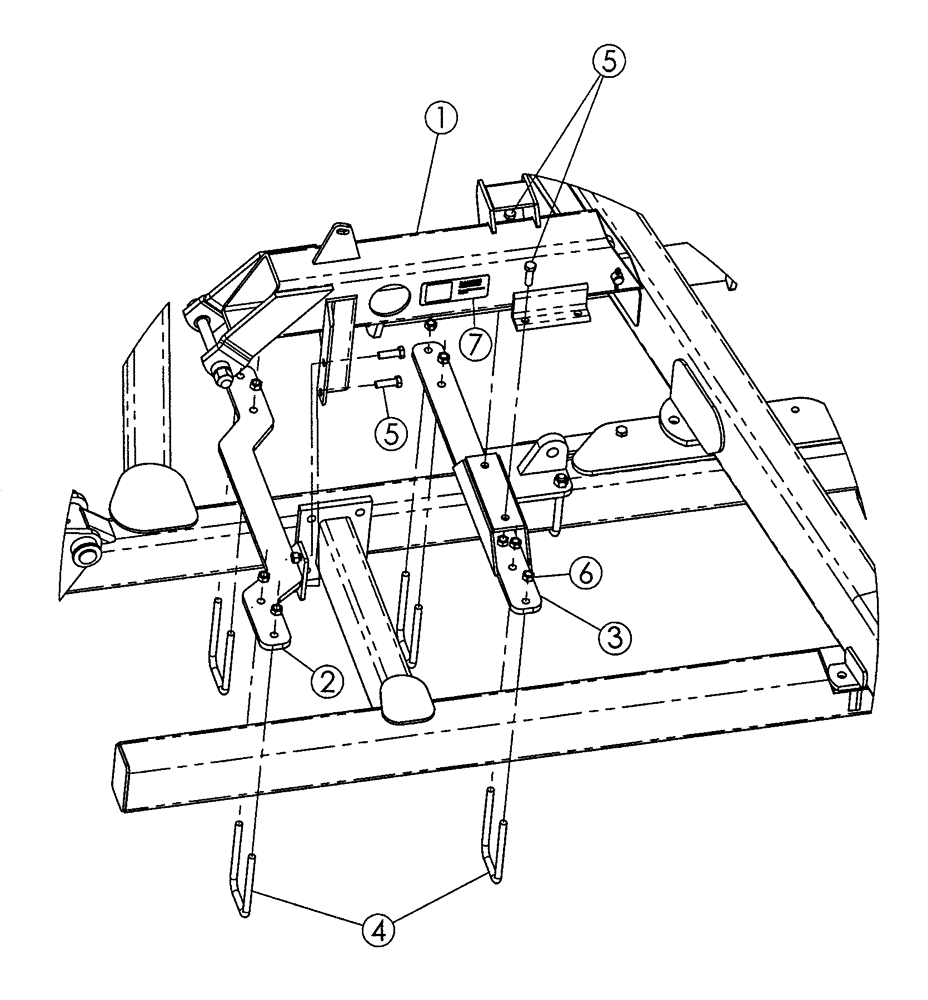 Схема запчастей Case IH 5310 - (75.200.14) - MARKER MOUNT ASSEMBLY - 8 ROW (09) - CHASSIS/ATTACHMENTS