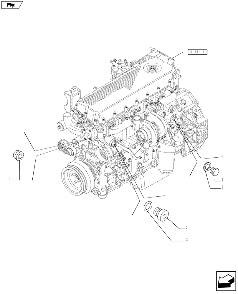 Схема запчастей Case IH F2CFE613R A021 - (10.408.02) - COOLING SYSTEM - ENGINE (504051325 - 504088291 - 504088292) (10) - ENGINE