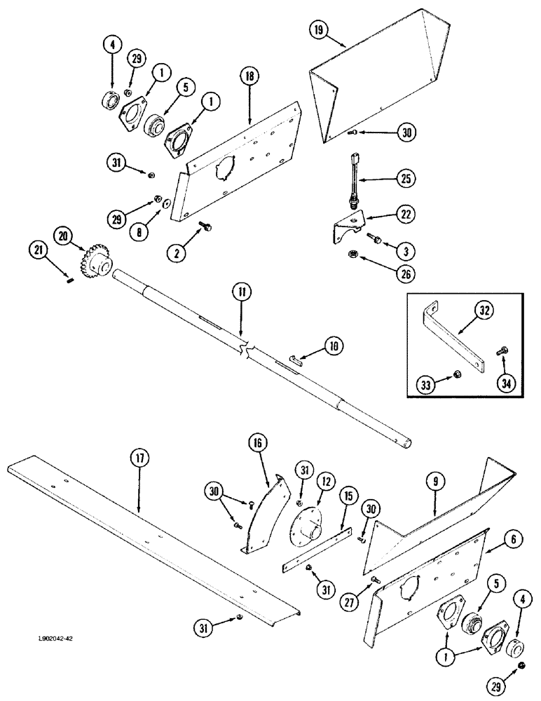 Схема запчастей Case IH 1670 - (9C-08) - CLEANING FAN (15) - BEATER & CLEANING FANS