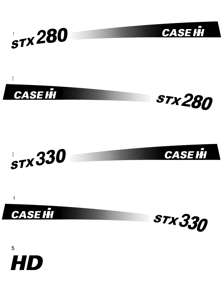 Схема запчастей Case IH STX280 - (09-51) - DECALS, HOOD, BSN Z6F105001 (09) - CHASSIS