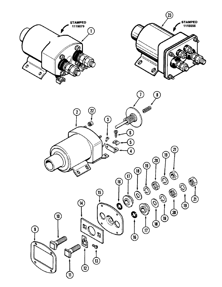 Схема запчастей Case IH 2090 - (4-128) - STARTER SOLENOID (04) - ELECTRICAL SYSTEMS