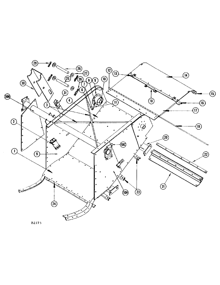 Схема запчастей Case IH 460 - (038) - FEEDER SPOUT (60) - PRODUCT FEEDING