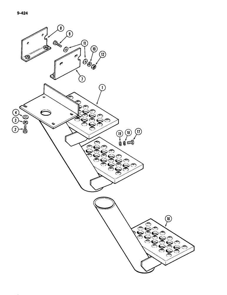 Схема запчастей Case IH 2094 - (9-424) - STEPS (09) - CHASSIS/ATTACHMENTS