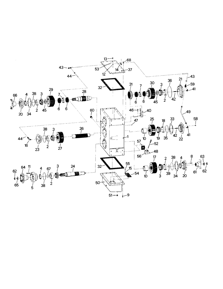 Схема запчастей Case IH STEIGER - (04-21) - TRANSFER CASE ASSEMBLY (04) - Drive Train