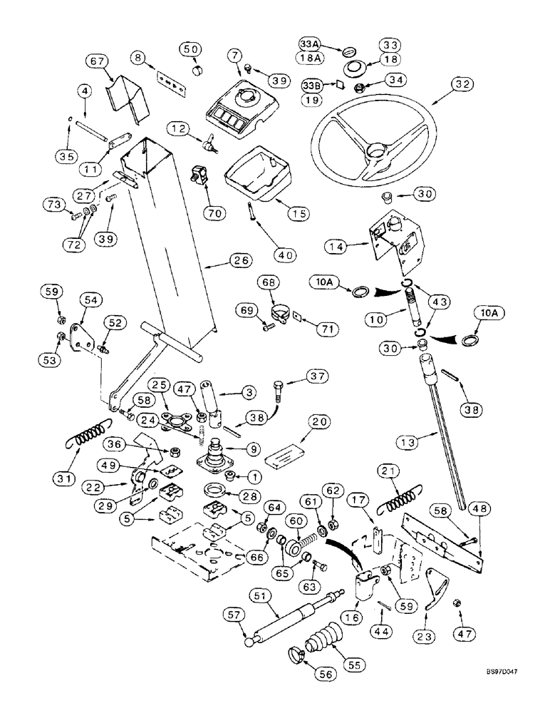 Схема запчастей Case IH 2188 - (5-03C) - STEERING SUPPORT AND WHEEL, COMBINE P.I.N. JJC0191483 AND AFTER (04) - STEERING