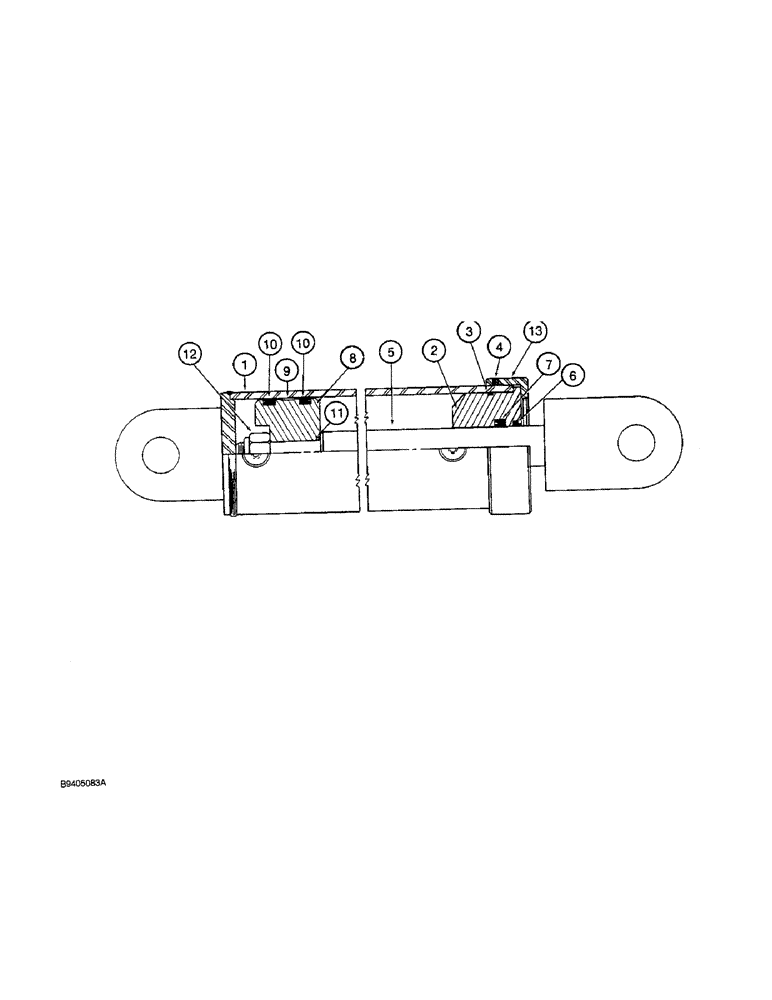 Схема запчастей Case IH 11 - (8-18) - BLADE OFFSET CYLINDER, 79658C91, 3-1/2 ID X 8 INCH STROKE (08) - HYDRAULICS