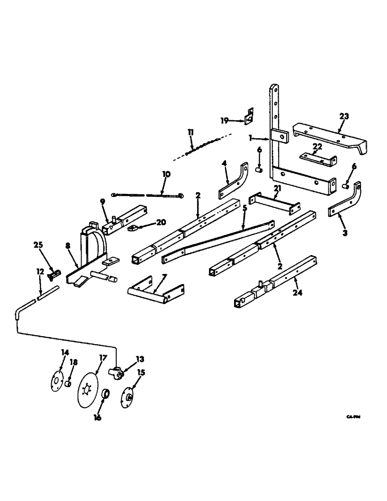 Схема запчастей Case IH 82-SERIES - (B-27) - MARKER ATTACHMENT 