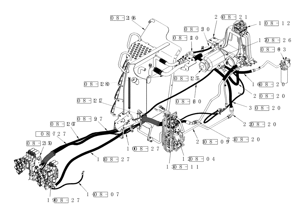 Схема запчастей Case IH STEIGER 335 - (01A-13) - HYDRAULICS - CHARGE PUMP AND AUXILIARY REMOTE CIRCUIT WITH HIGH OUPUT HYDRAULICS (00) - PICTORIAL INDEX