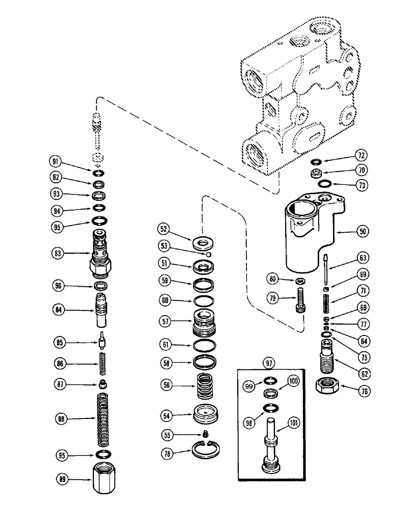 Схема запчастей Case IH 8920 - (8-056) - HYDRAULIC REMOTE VALVE ASSEMBLY, SECOND, THIRD AND FOURTH REMOTE WITH LOAD CHECK (CONTD) (08) - HYDRAULICS