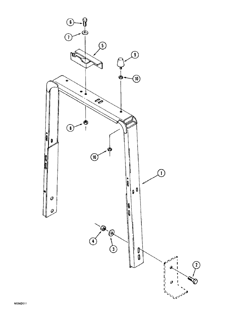 Схема запчастей Case IH 9350 - (9-018) - HOOD SUPPORT (09) - CHASSIS/ATTACHMENTS