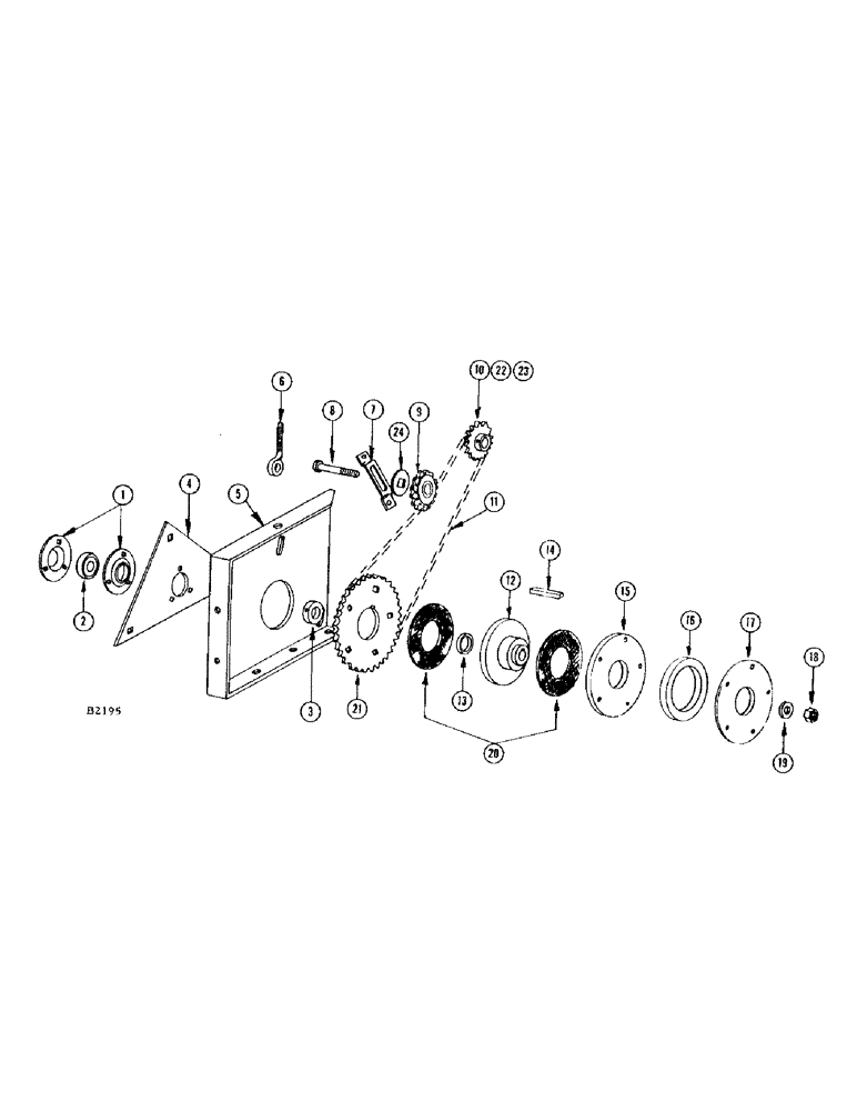 Схема запчастей Case IH 460 - (024) - HEADER AUGER CLUTCH AND DRIVE (58) - ATTACHMENTS/HEADERS