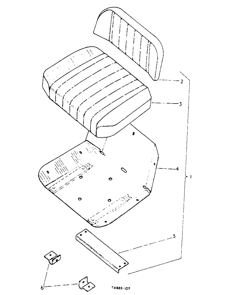 Схема запчастей Case IH 276 - (6-38) - BOSTROM SEAT ATTACHMENT (09) - CHASSIS