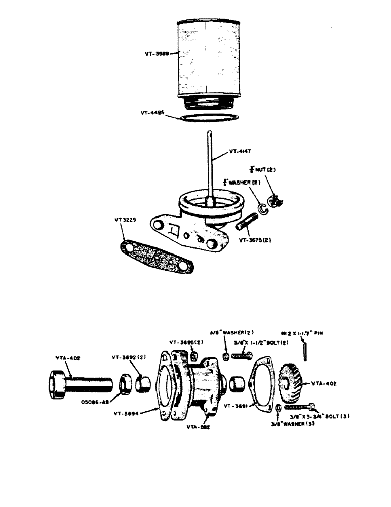 Схема запчастей Case IH 400B-SERIES - (011) - SPARK IGNITION ENGINES, ENGINE OIL FILTER, MAGNETO ADAPTER (02) - ENGINE